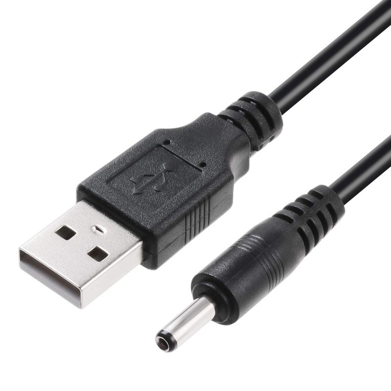 TENINYU كابل طاقة TENINYU USB 2.0 A ذكر إلى DC 3.5x1.35 مم 5 فولت 24AWG مع موصل أسطواني، 3 أقدام، أسود (كابل طاقة بحد أقصى 2.5 أمبير، دبوس الوسط موجب)، عبوة 2 - Image 2